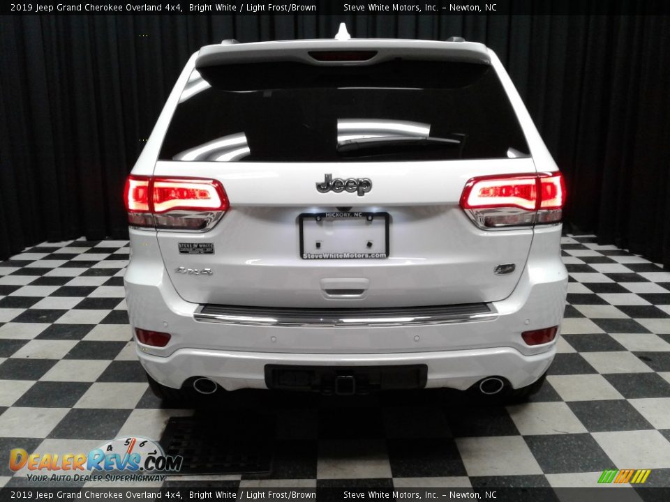 2019 Jeep Grand Cherokee Overland 4x4 Bright White / Light Frost/Brown Photo #7