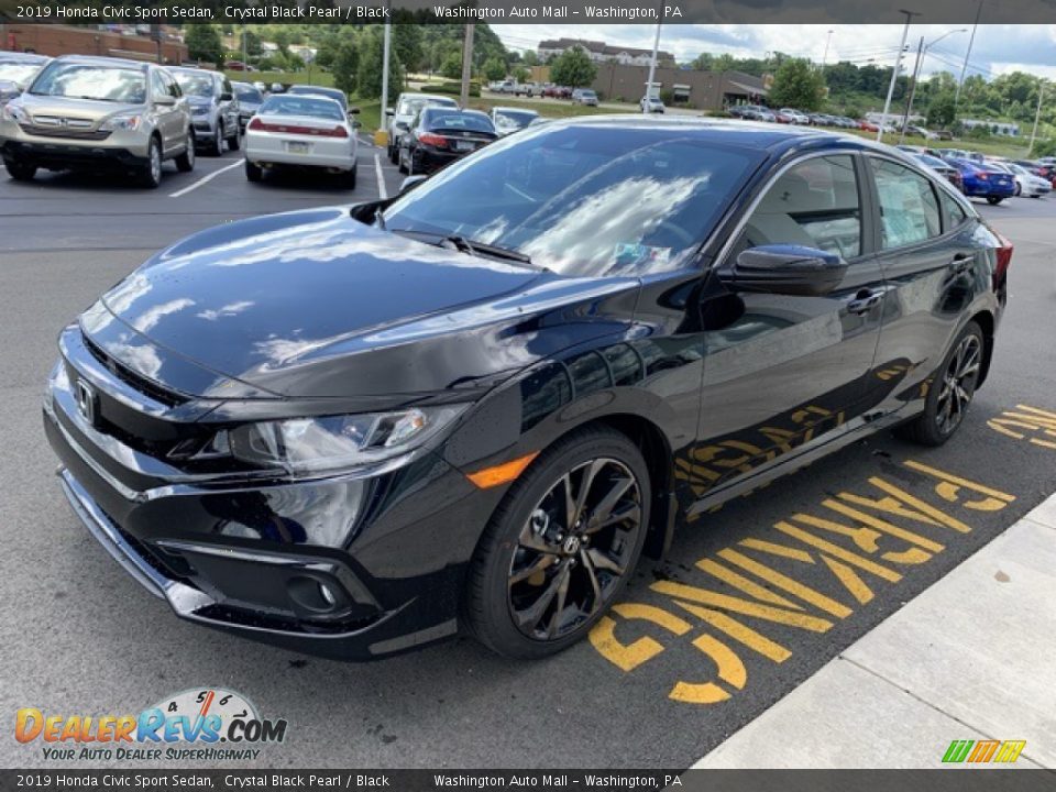 2019 Honda Civic Sport Sedan Crystal Black Pearl / Black Photo #4