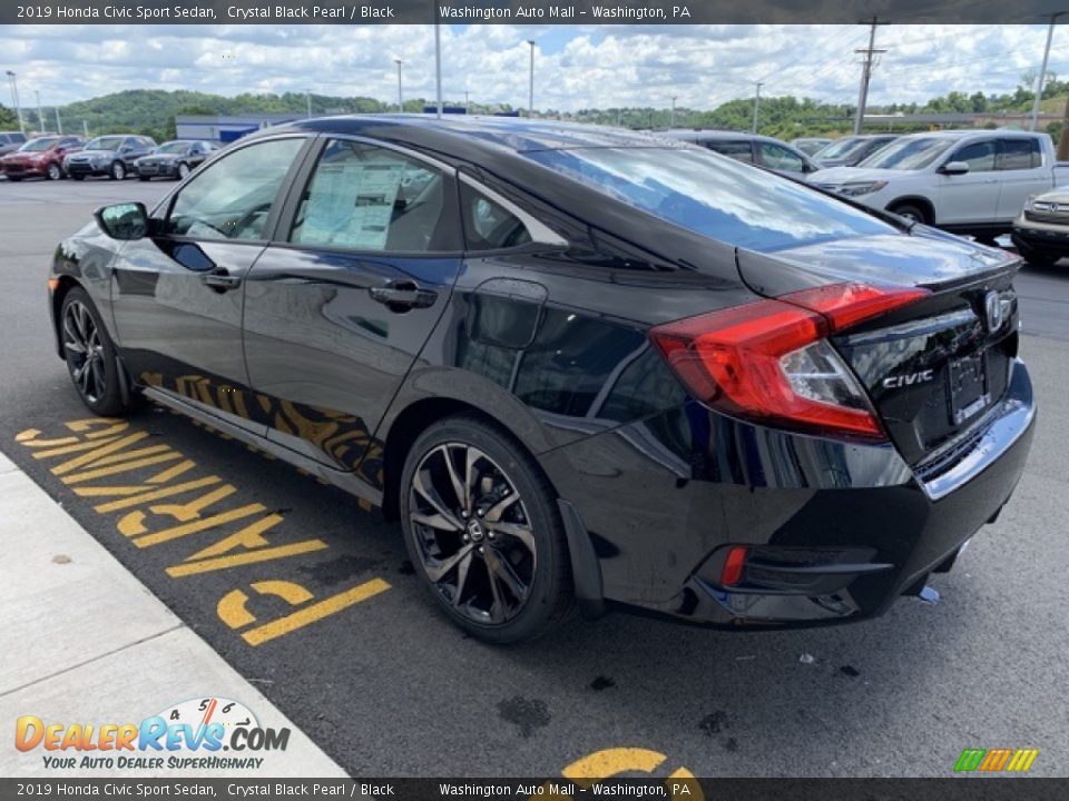 2019 Honda Civic Sport Sedan Crystal Black Pearl / Black Photo #5