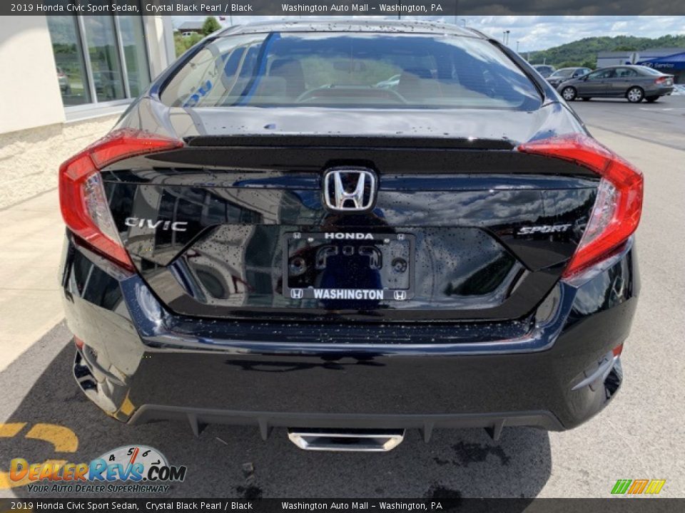 2019 Honda Civic Sport Sedan Crystal Black Pearl / Black Photo #6
