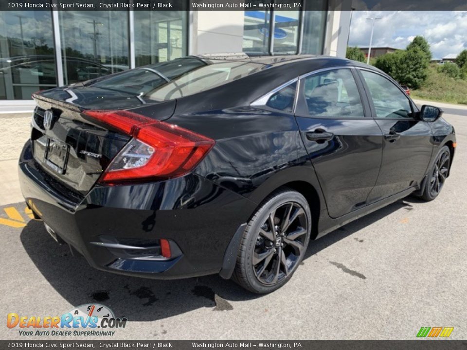 2019 Honda Civic Sport Sedan Crystal Black Pearl / Black Photo #7