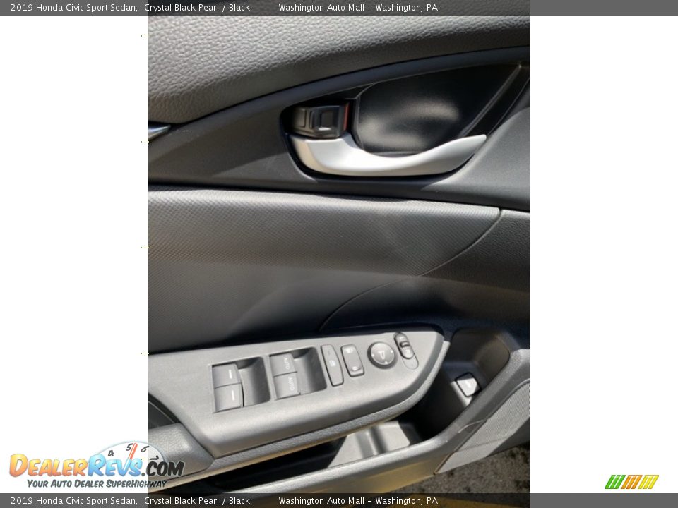 2019 Honda Civic Sport Sedan Crystal Black Pearl / Black Photo #11
