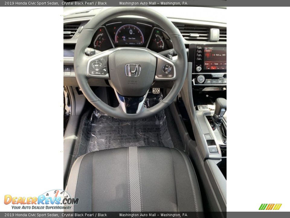 2019 Honda Civic Sport Sedan Crystal Black Pearl / Black Photo #13