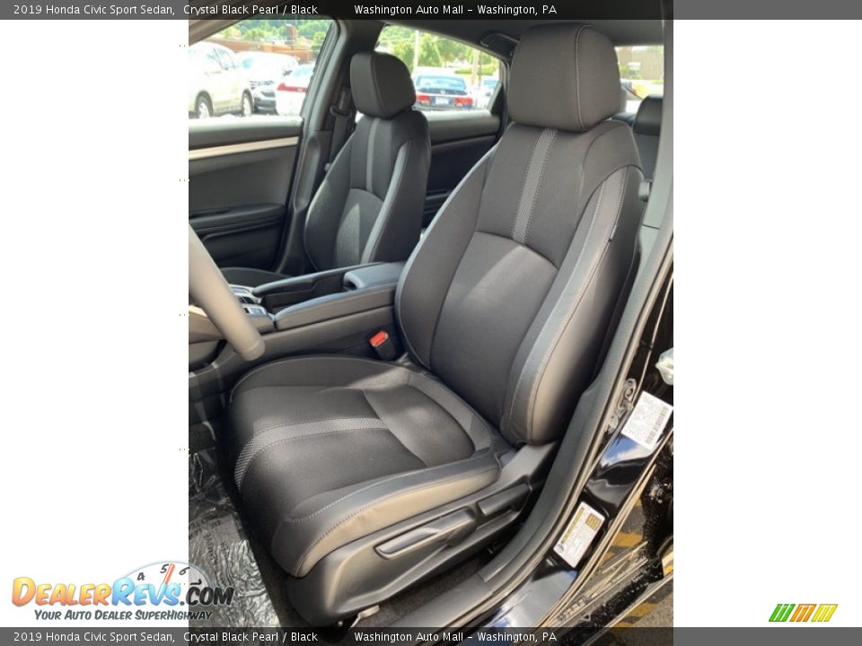 2019 Honda Civic Sport Sedan Crystal Black Pearl / Black Photo #14