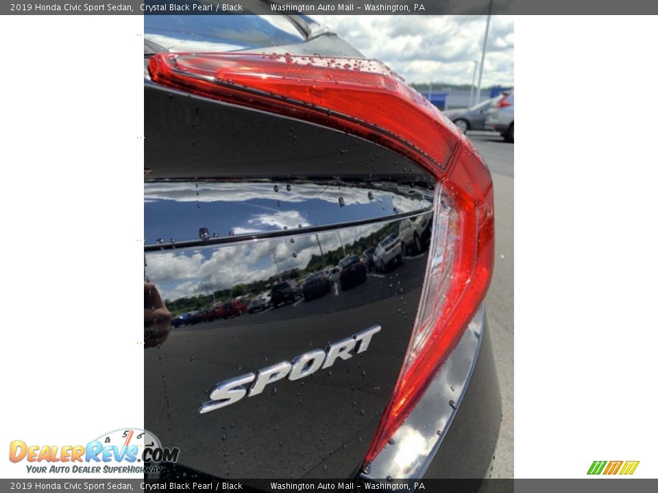 2019 Honda Civic Sport Sedan Crystal Black Pearl / Black Photo #22