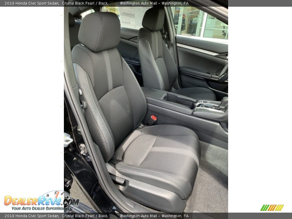 2019 Honda Civic Sport Sedan Crystal Black Pearl / Black Photo #27