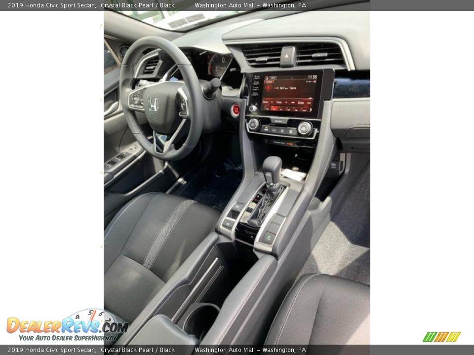 2019 Honda Civic Sport Sedan Crystal Black Pearl / Black Photo #28