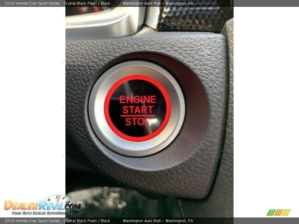 2019 Honda Civic Sport Sedan Crystal Black Pearl / Black Photo #35