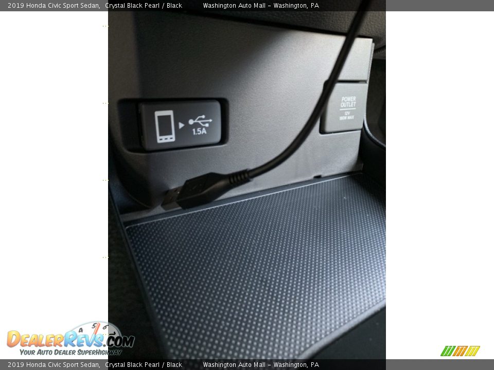 2019 Honda Civic Sport Sedan Crystal Black Pearl / Black Photo #36