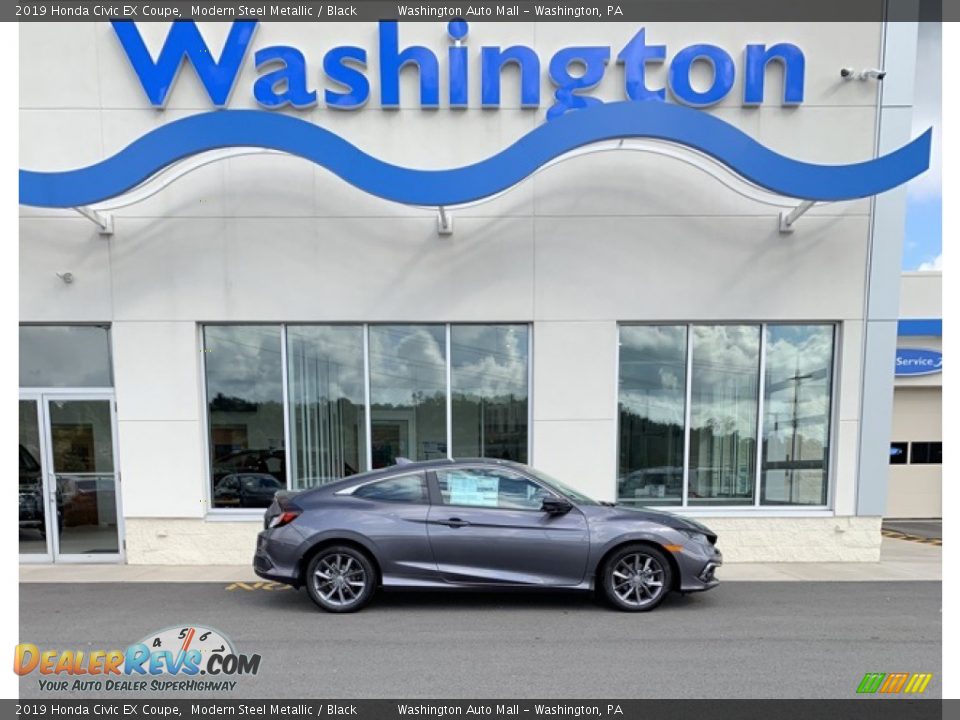 2019 Honda Civic EX Coupe Modern Steel Metallic / Black Photo #1