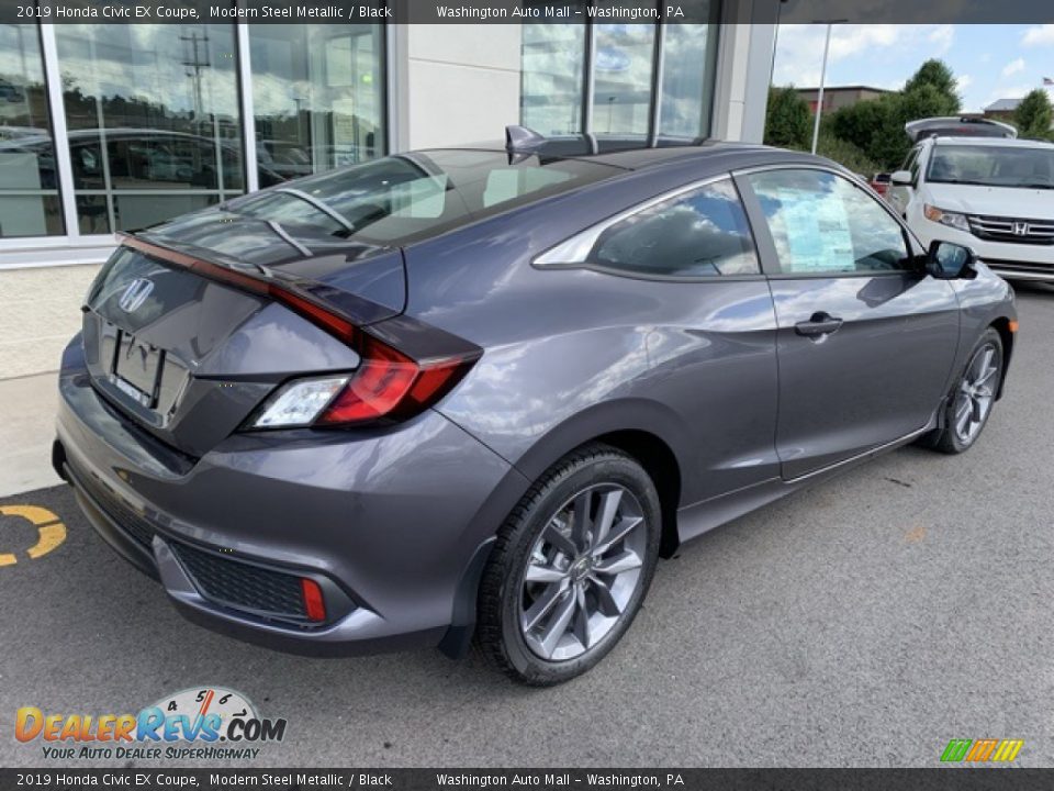 2019 Honda Civic EX Coupe Modern Steel Metallic / Black Photo #7