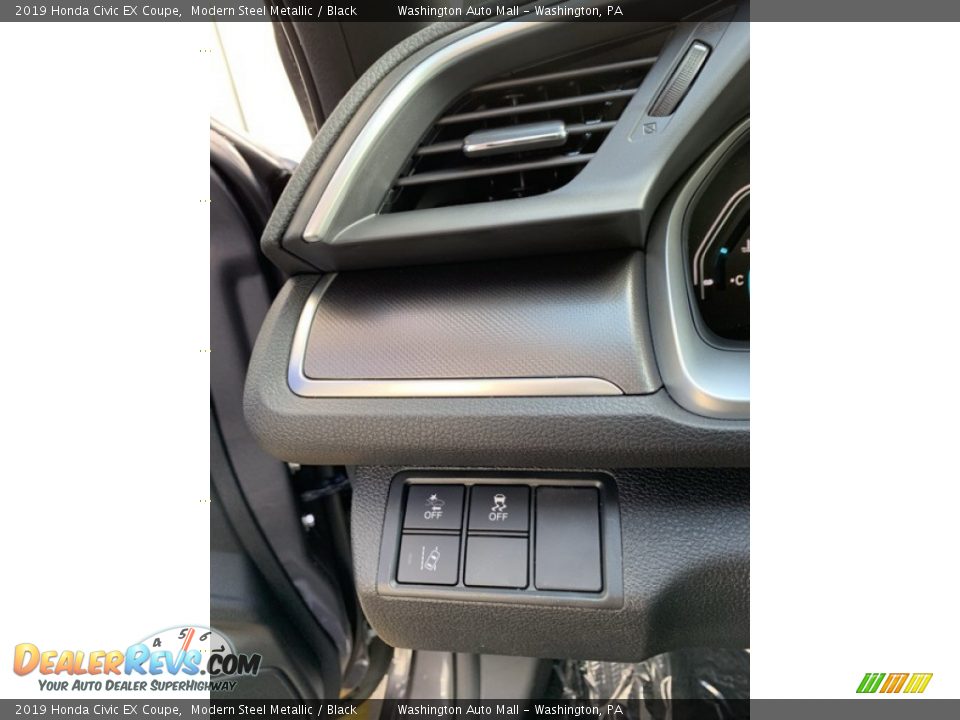 2019 Honda Civic EX Coupe Modern Steel Metallic / Black Photo #12