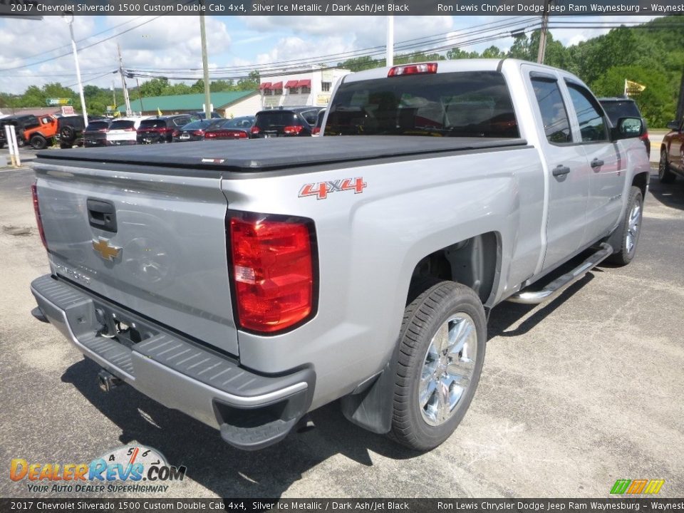 2017 Chevrolet Silverado 1500 Custom Double Cab 4x4 Silver Ice Metallic / Dark Ash/Jet Black Photo #6