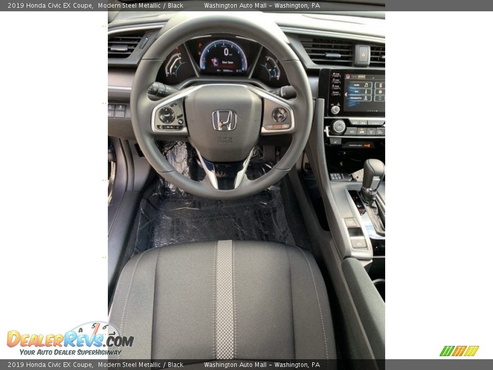 2019 Honda Civic EX Coupe Modern Steel Metallic / Black Photo #13
