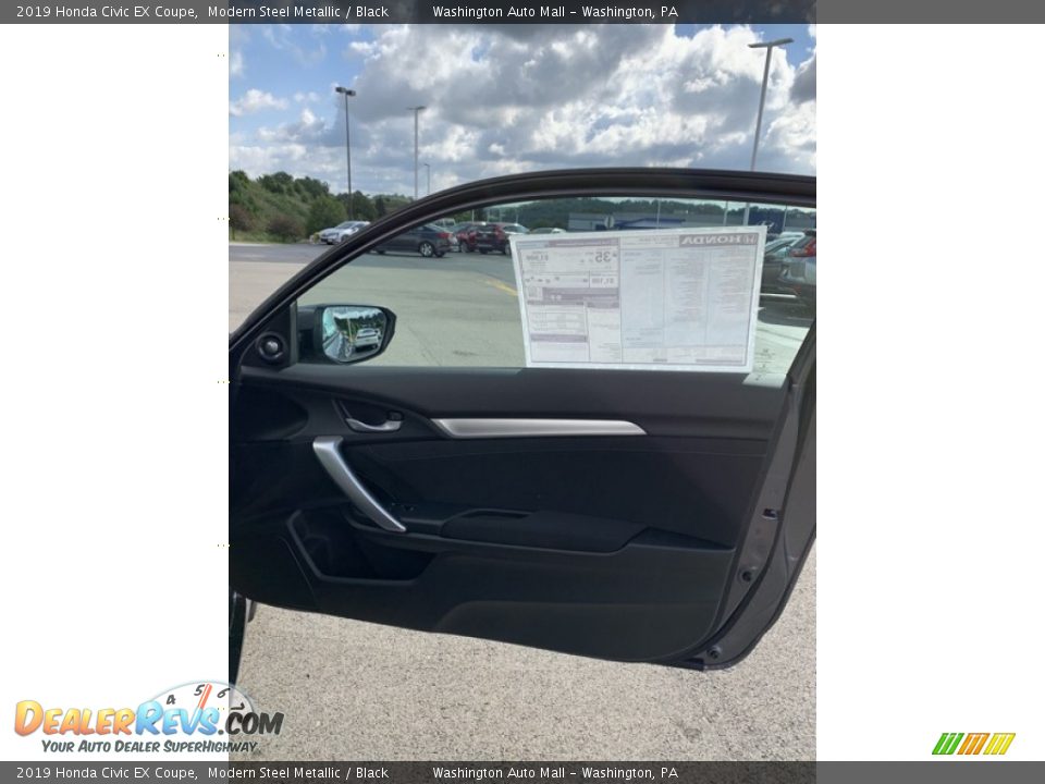 2019 Honda Civic EX Coupe Modern Steel Metallic / Black Photo #19