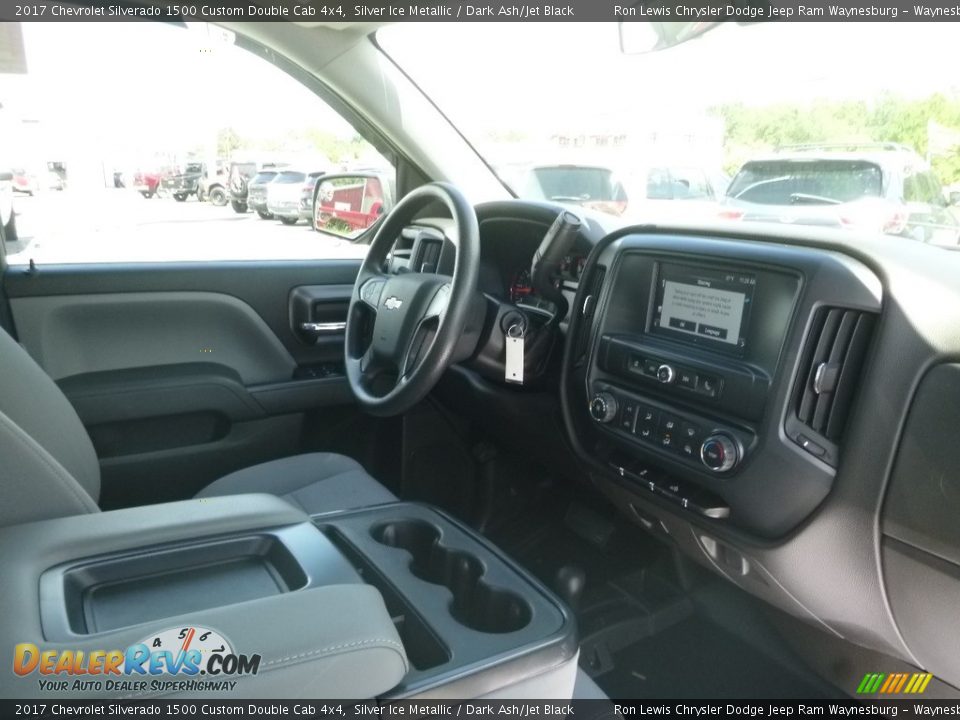 2017 Chevrolet Silverado 1500 Custom Double Cab 4x4 Silver Ice Metallic / Dark Ash/Jet Black Photo #12