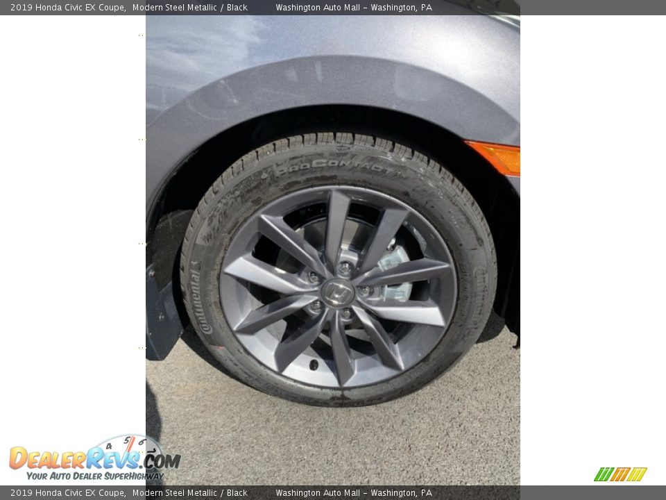 2019 Honda Civic EX Coupe Modern Steel Metallic / Black Photo #24