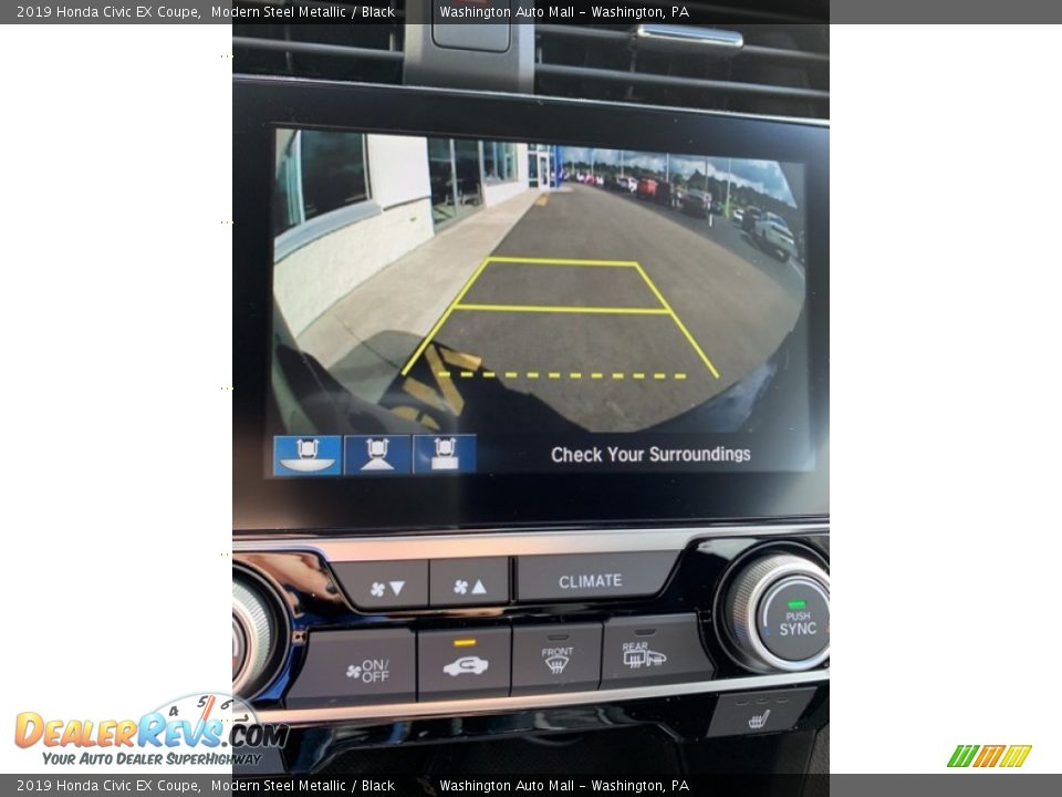 2019 Honda Civic EX Coupe Modern Steel Metallic / Black Photo #27
