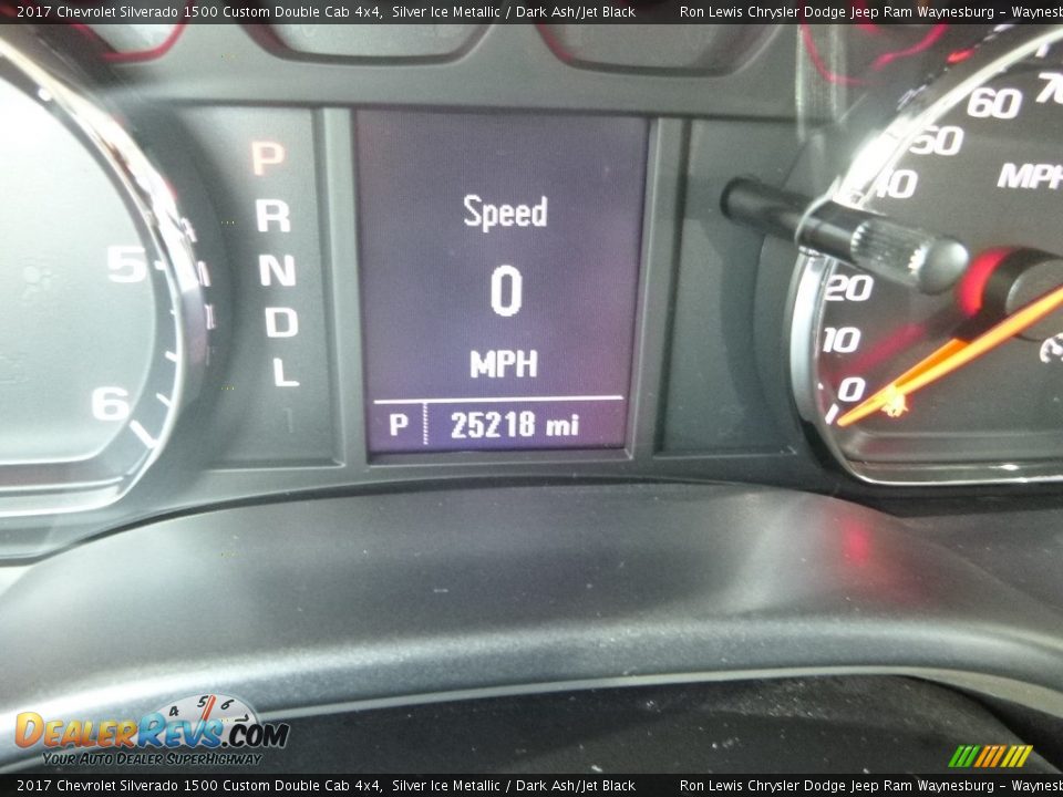 2017 Chevrolet Silverado 1500 Custom Double Cab 4x4 Silver Ice Metallic / Dark Ash/Jet Black Photo #19