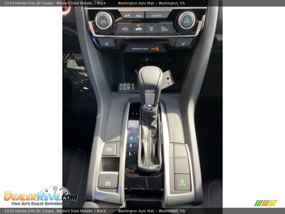 2019 Honda Civic EX Coupe Modern Steel Metallic / Black Photo #28