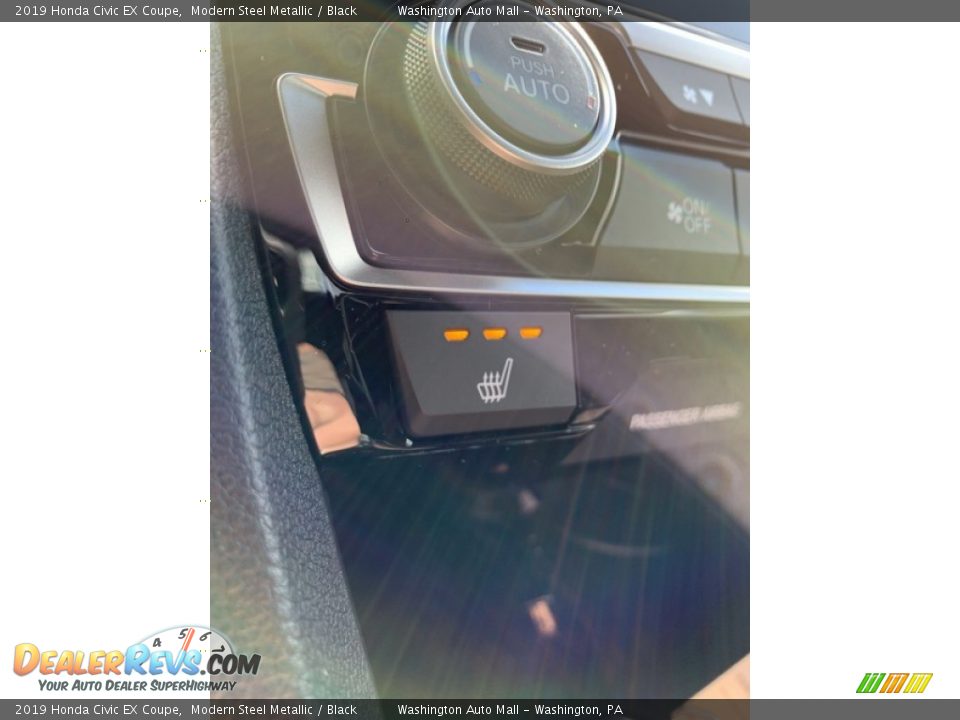 2019 Honda Civic EX Coupe Modern Steel Metallic / Black Photo #31