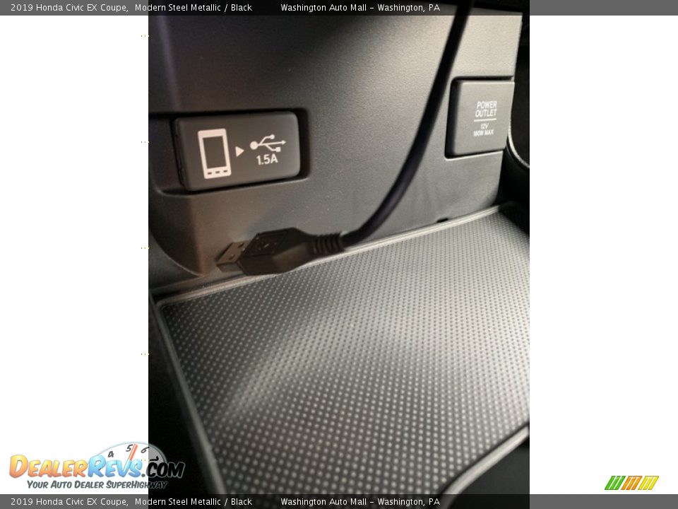 2019 Honda Civic EX Coupe Modern Steel Metallic / Black Photo #32