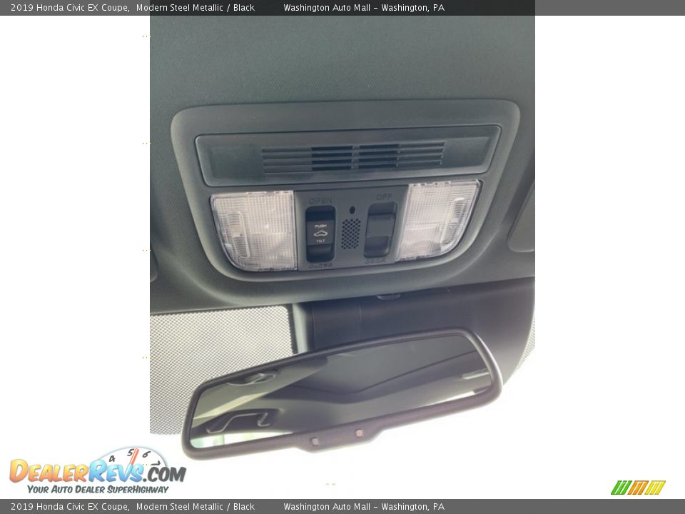 2019 Honda Civic EX Coupe Modern Steel Metallic / Black Photo #34