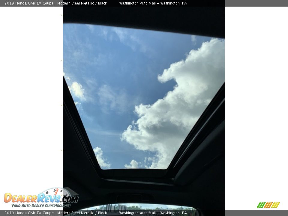 2019 Honda Civic EX Coupe Modern Steel Metallic / Black Photo #35