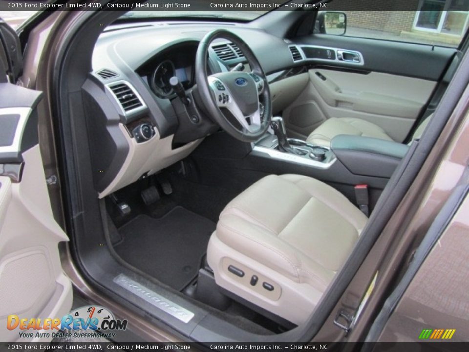 2015 Ford Explorer Limited 4WD Caribou / Medium Light Stone Photo #17