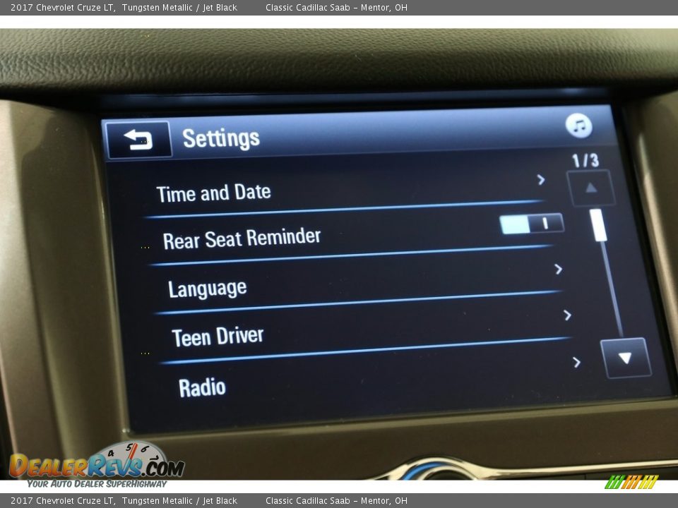 2017 Chevrolet Cruze LT Tungsten Metallic / Jet Black Photo #14