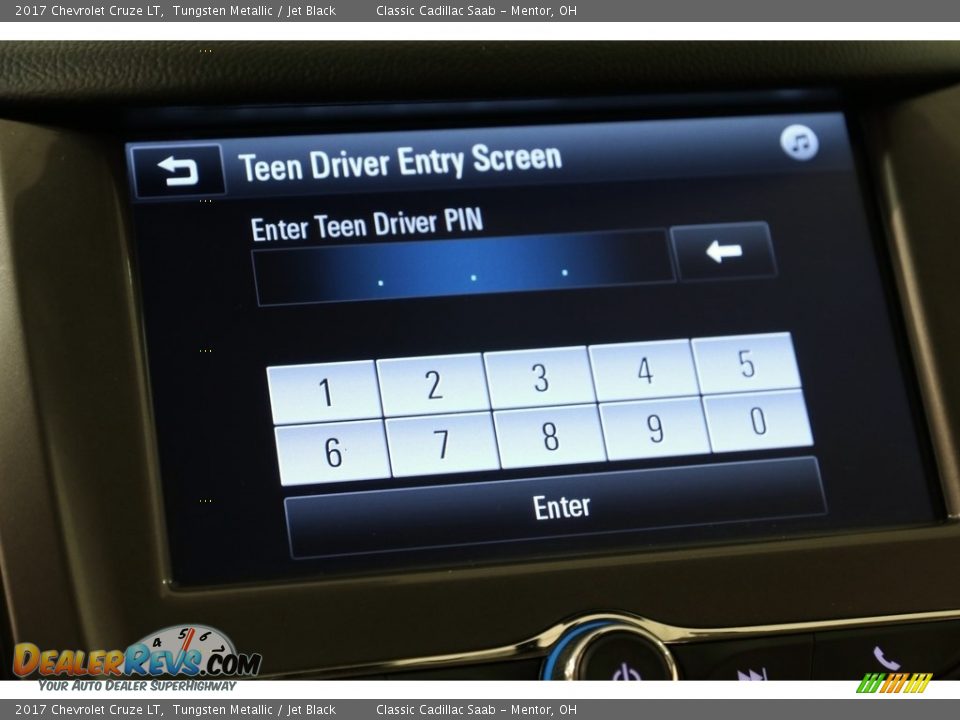2017 Chevrolet Cruze LT Tungsten Metallic / Jet Black Photo #16