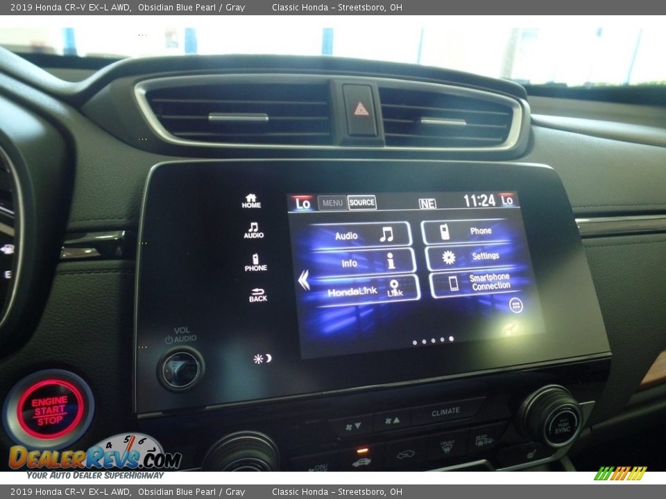 2019 Honda CR-V EX-L AWD Obsidian Blue Pearl / Gray Photo #11