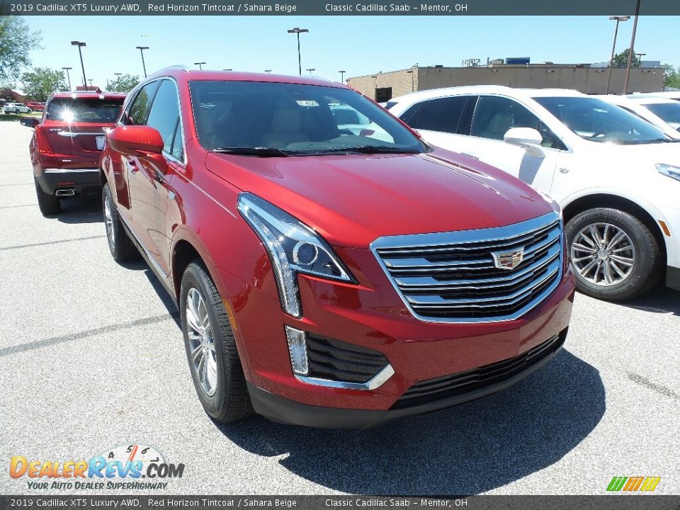 2019 Cadillac XT5 Luxury AWD Red Horizon Tintcoat / Sahara Beige Photo #1