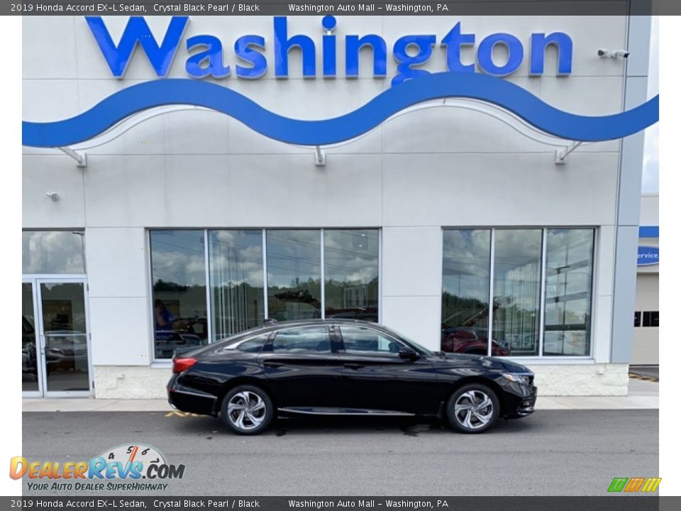 2019 Honda Accord EX-L Sedan Crystal Black Pearl / Black Photo #1