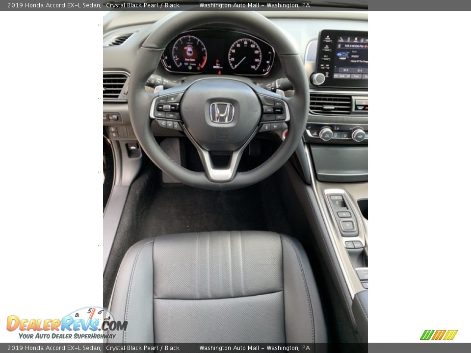 2019 Honda Accord EX-L Sedan Crystal Black Pearl / Black Photo #13
