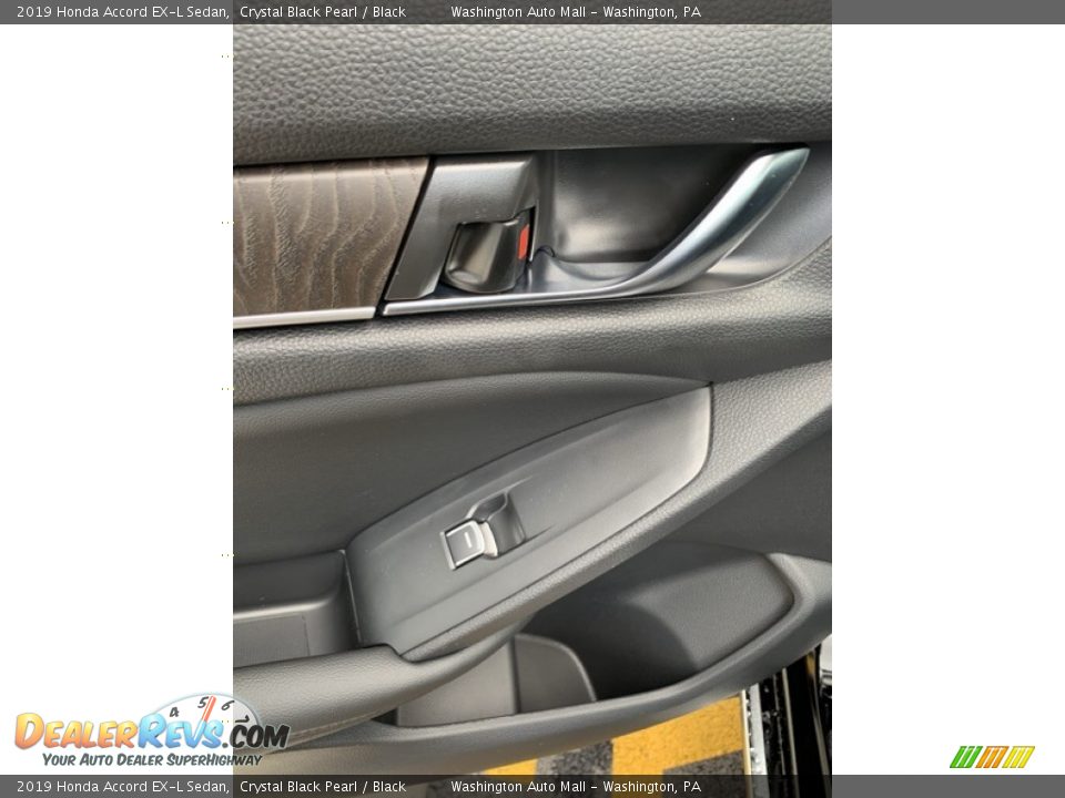 2019 Honda Accord EX-L Sedan Crystal Black Pearl / Black Photo #17