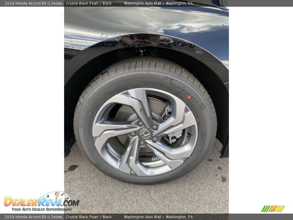 2019 Honda Accord EX-L Sedan Crystal Black Pearl / Black Photo #30