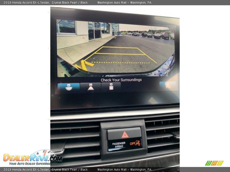 2019 Honda Accord EX-L Sedan Crystal Black Pearl / Black Photo #33