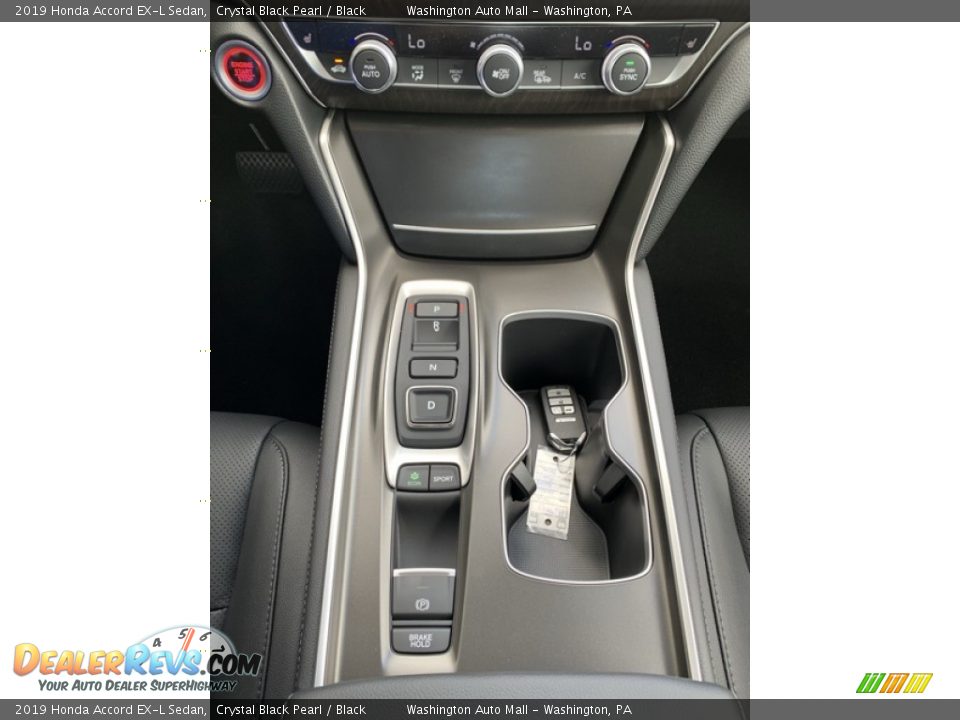 2019 Honda Accord EX-L Sedan Crystal Black Pearl / Black Photo #34