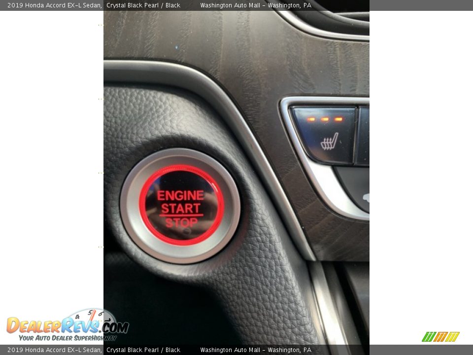 2019 Honda Accord EX-L Sedan Crystal Black Pearl / Black Photo #36