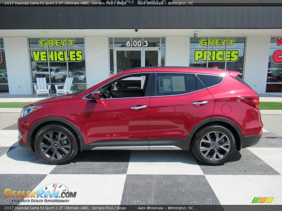 2017 Hyundai Santa Fe Sport 2.0T Ulitimate AWD Serrano Red / Beige Photo #1