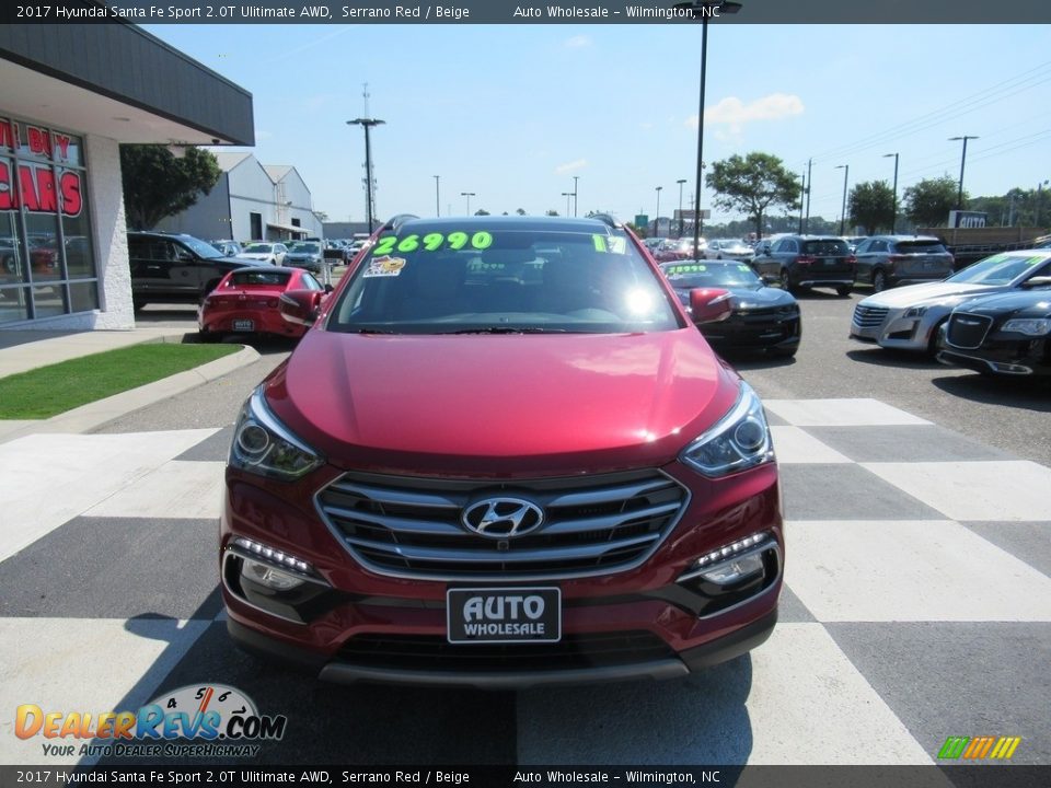 2017 Hyundai Santa Fe Sport 2.0T Ulitimate AWD Serrano Red / Beige Photo #2