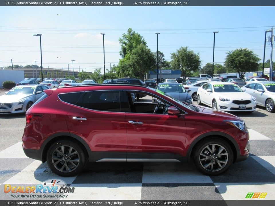 2017 Hyundai Santa Fe Sport 2.0T Ulitimate AWD Serrano Red / Beige Photo #3