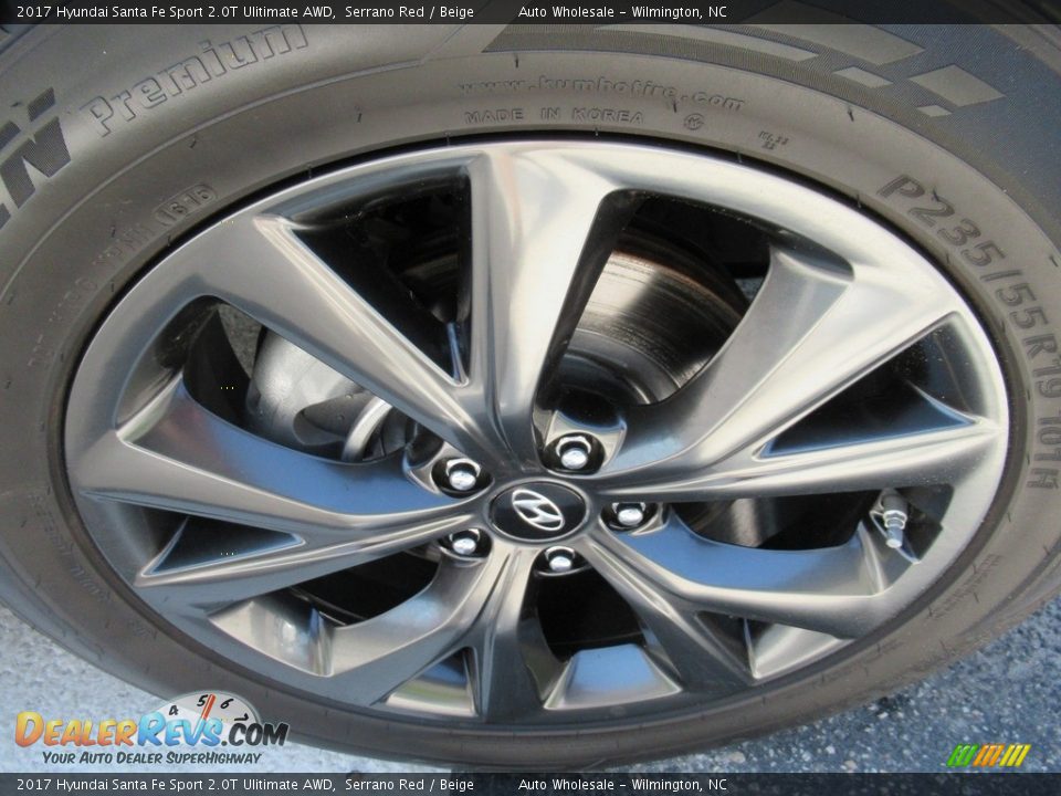 2017 Hyundai Santa Fe Sport 2.0T Ulitimate AWD Serrano Red / Beige Photo #7