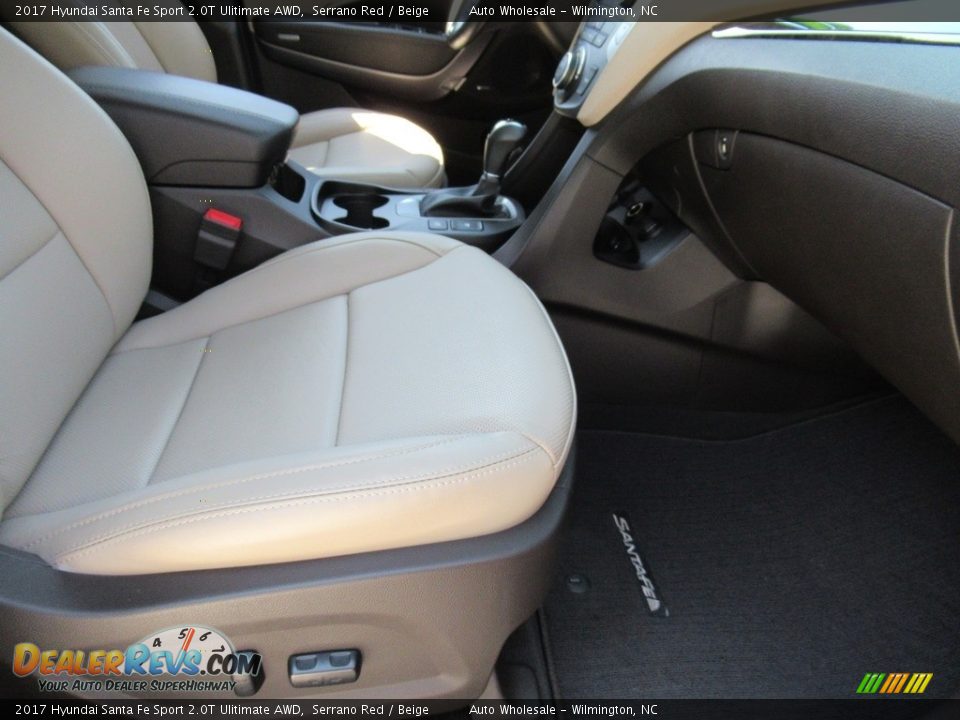 2017 Hyundai Santa Fe Sport 2.0T Ulitimate AWD Serrano Red / Beige Photo #12