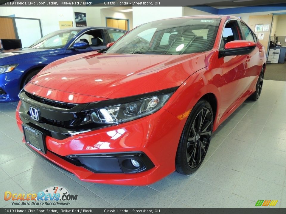 2019 Honda Civic Sport Sedan Rallye Red / Black Photo #1