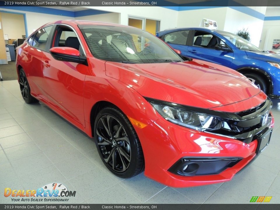 2019 Honda Civic Sport Sedan Rallye Red / Black Photo #3