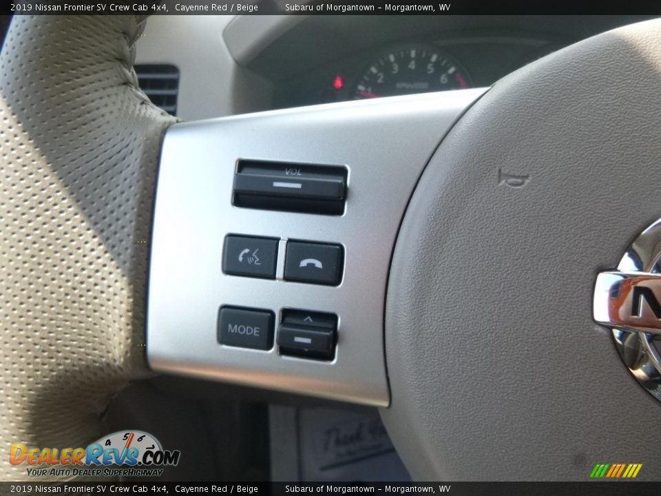 2019 Nissan Frontier SV Crew Cab 4x4 Cayenne Red / Beige Photo #20