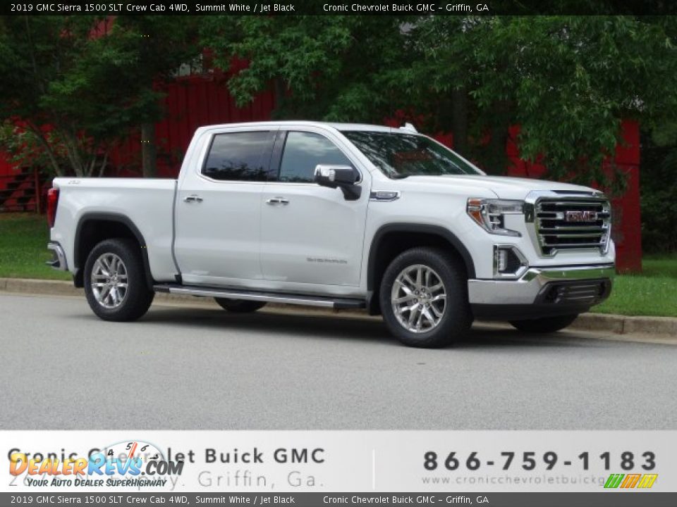 2019 GMC Sierra 1500 SLT Crew Cab 4WD Summit White / Jet Black Photo #1