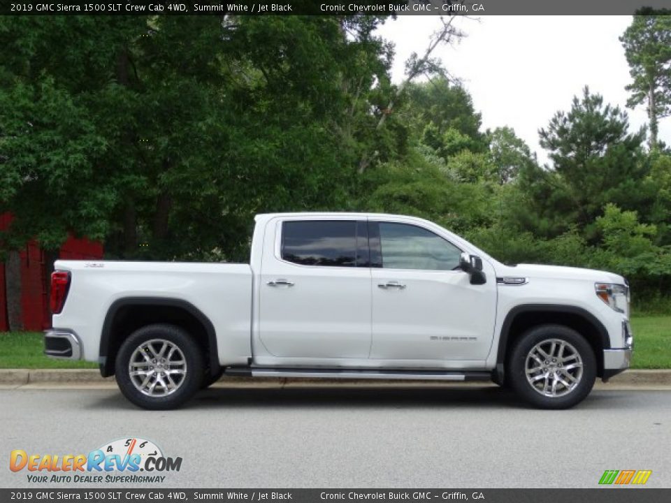 Summit White 2019 GMC Sierra 1500 SLT Crew Cab 4WD Photo #2